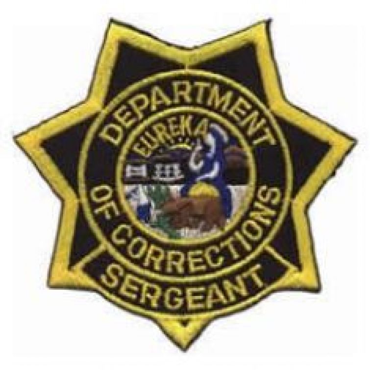CALIFORNIA DEPARTMENT of CORRECTIONS, CDC SERGEANT BADGE PATCH - SEW ON.